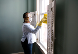 Cleaning the house