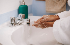 washing hands